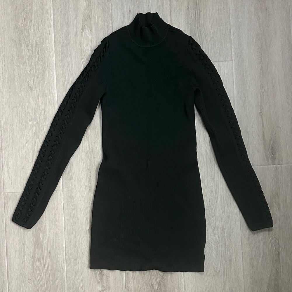 White House Black Market Black Ribbed Tunic